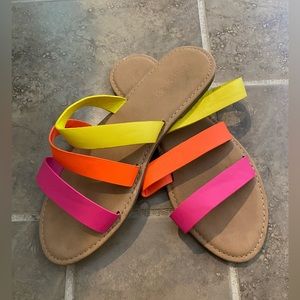 Sunny Feet Neon 3 strap Sandals